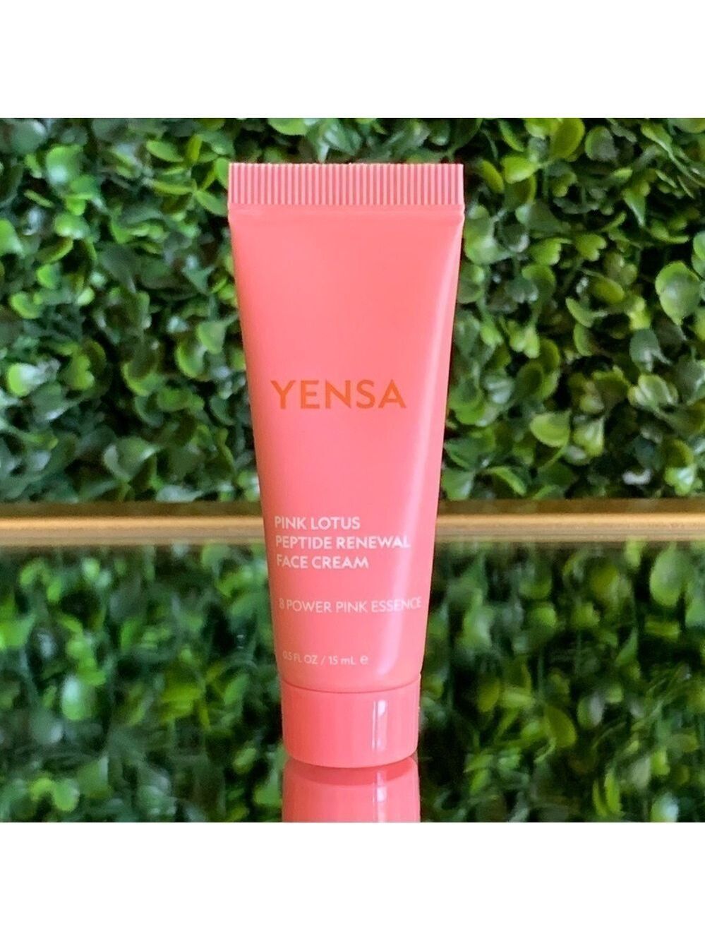 Yensa Pink Lotus Peptide Renewal Face Cream | NEW | Travel Size 15mL | Sealed